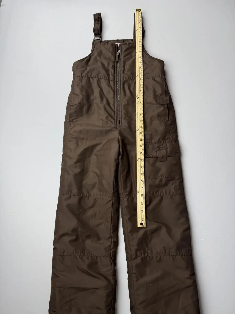 OshKosh B'gosh Snow Ski Pants Girls 8 Brown Insulated Bib Adjustable